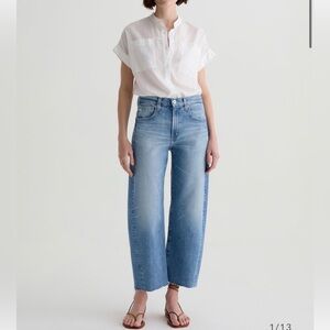 AG Hattie Crop High Rise Barrel Jeans